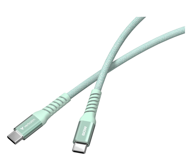 VERBATIM Sync & Charge USB-C to USB-C 60W Magnetic 120 cm - Green - 1340230 - zdjęcie 2
